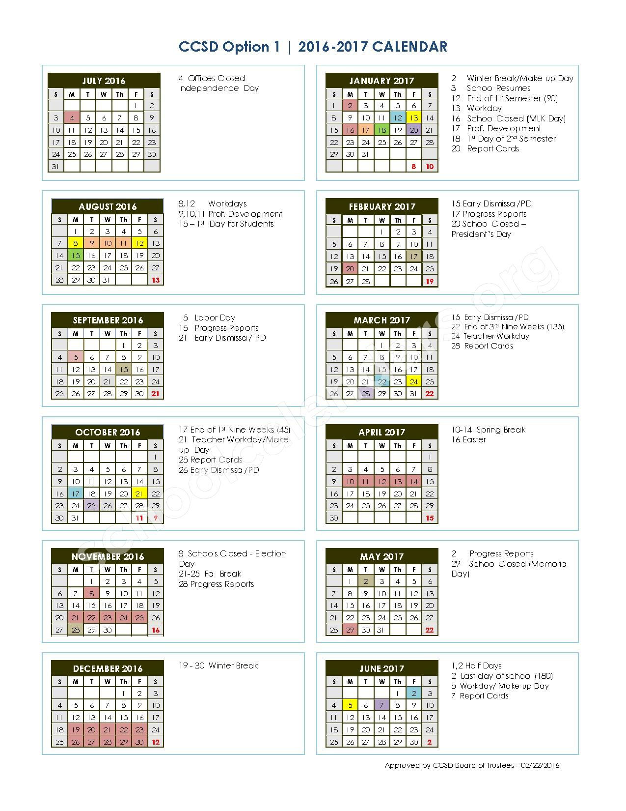 Charleston County School District School Calendar 2023 Charleston County School District School Calendar 2023