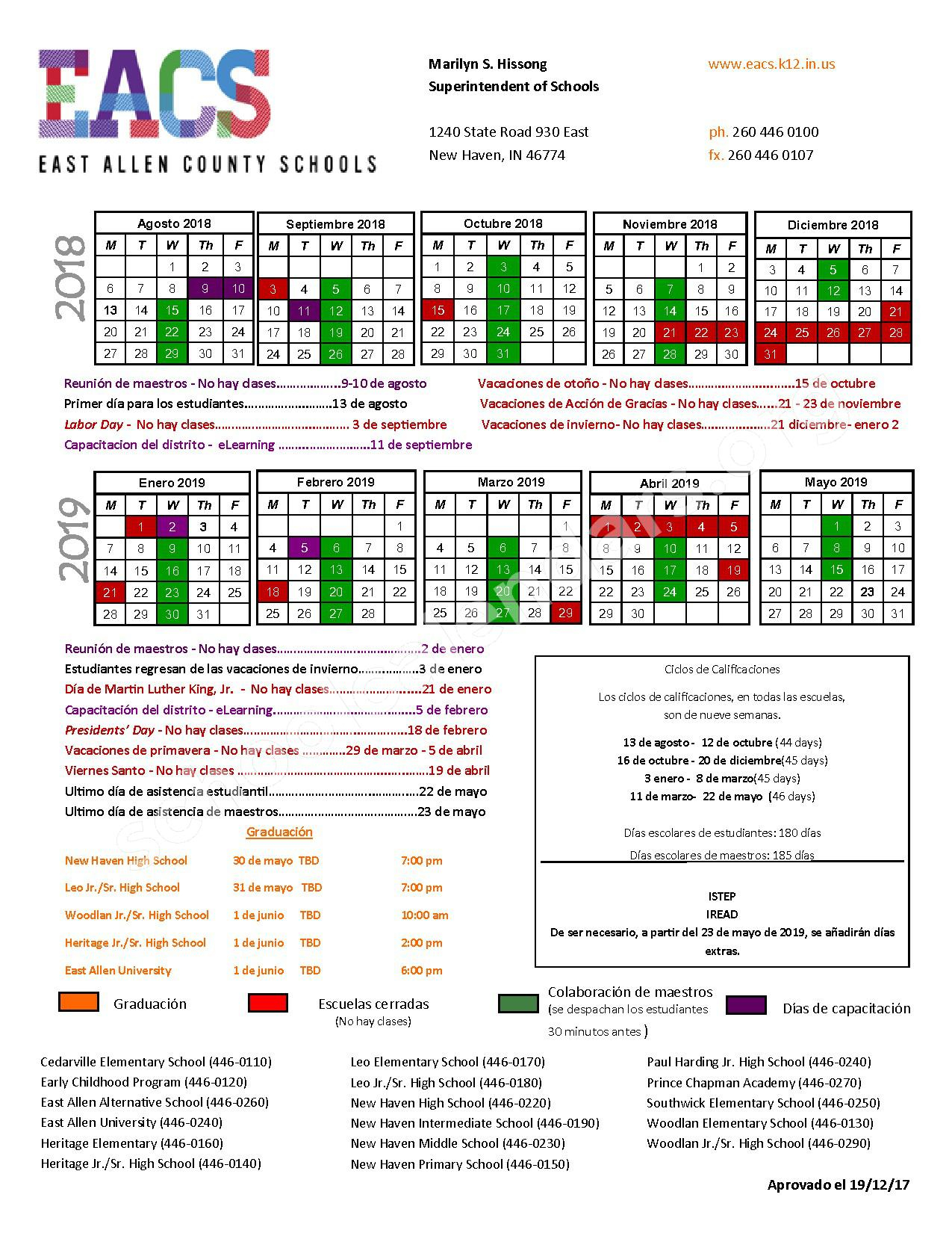 Allen County School Calendar 2023 - Schoolcalendars.net