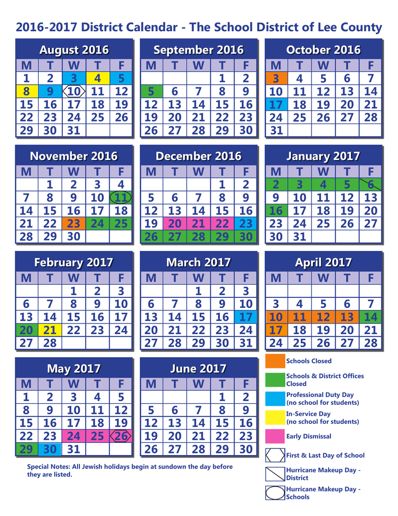 Lee County Schools Florida Calendar 2024