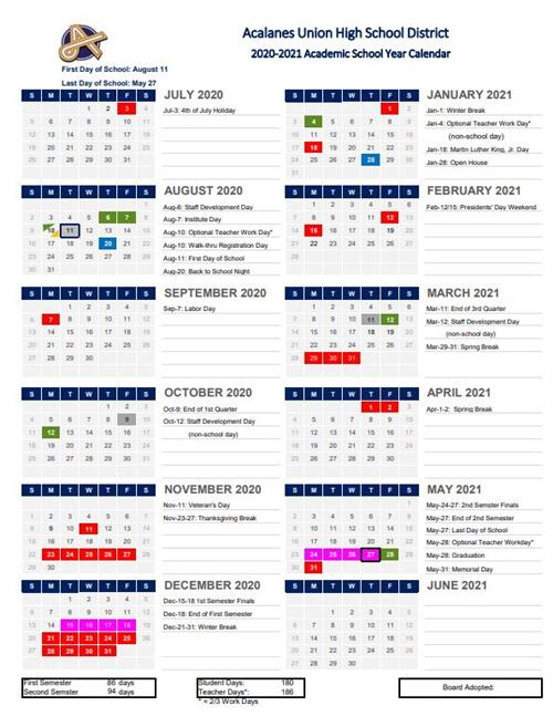 Union School District Calendar 2023 - Schoolcalendars.net