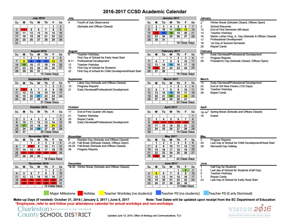 Charleston County School District School Calendar 2023 Charleston County School District School Calendar 2023