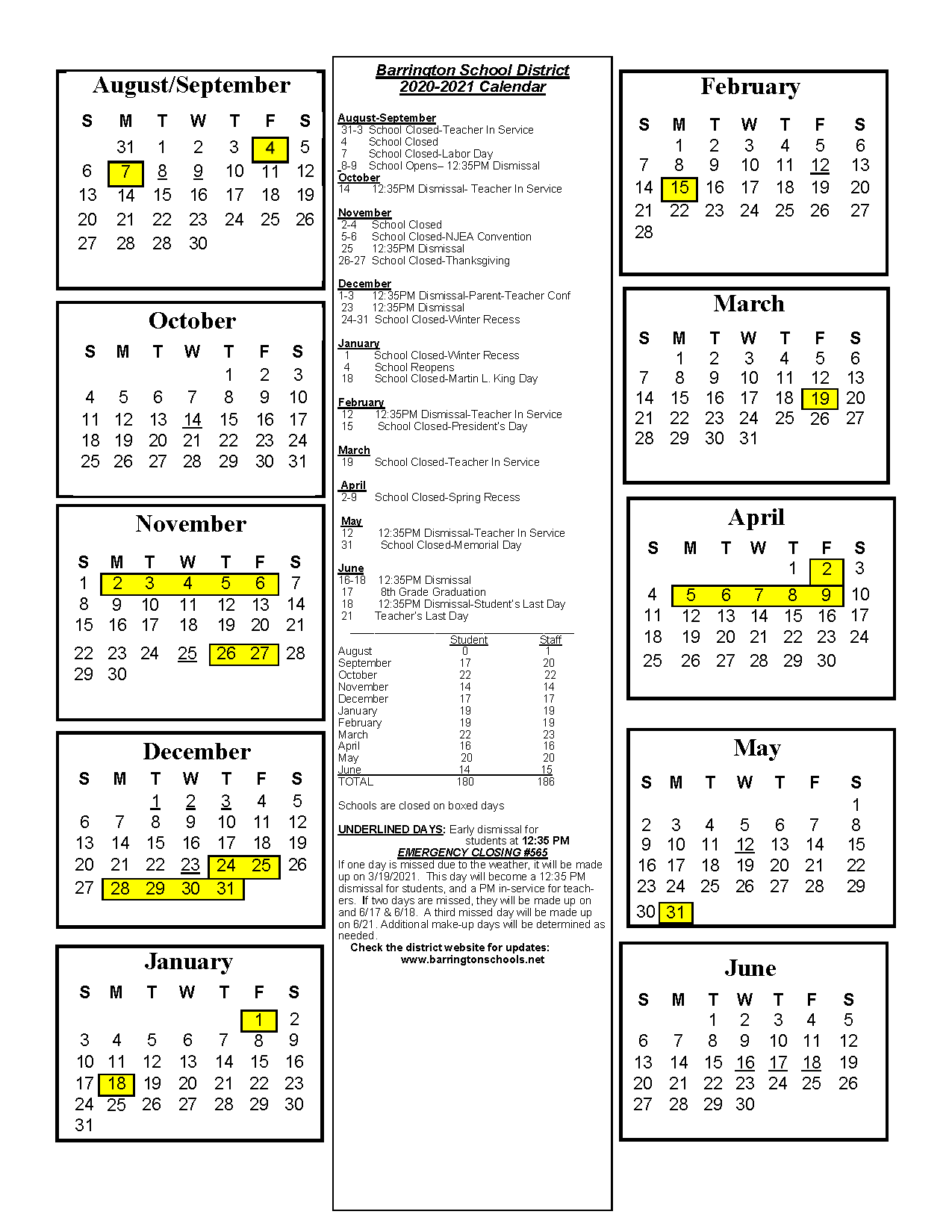 Barrington Elementary School Calendar 2023 - Schoolcalendars.net