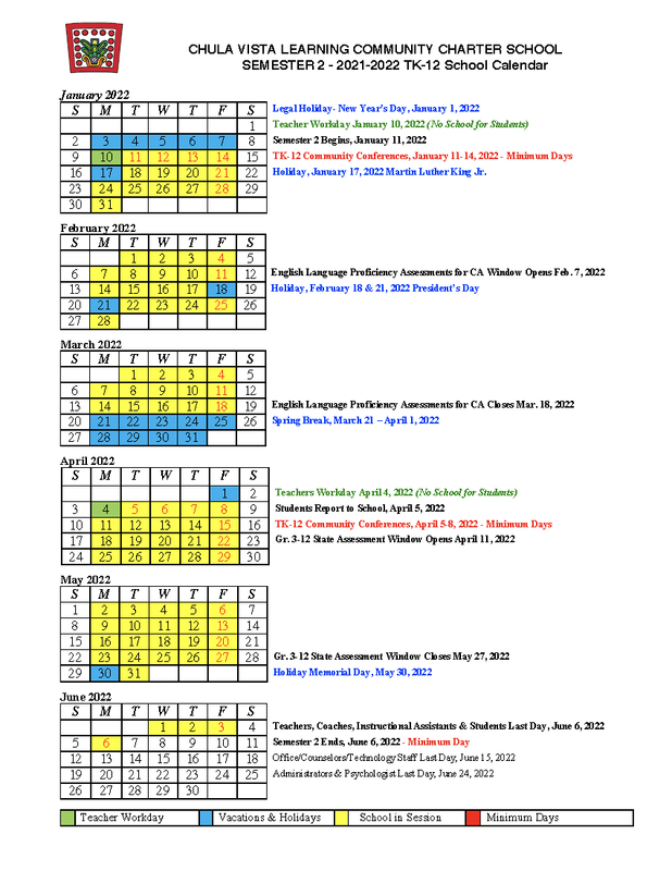 Chula Vista School District Calendar 2024