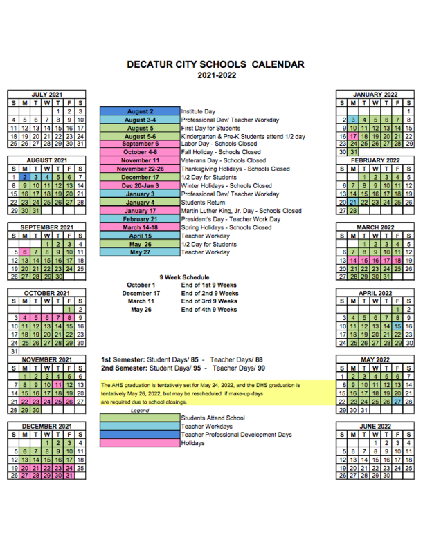 Ben Davis High School Calendar 2025 2026