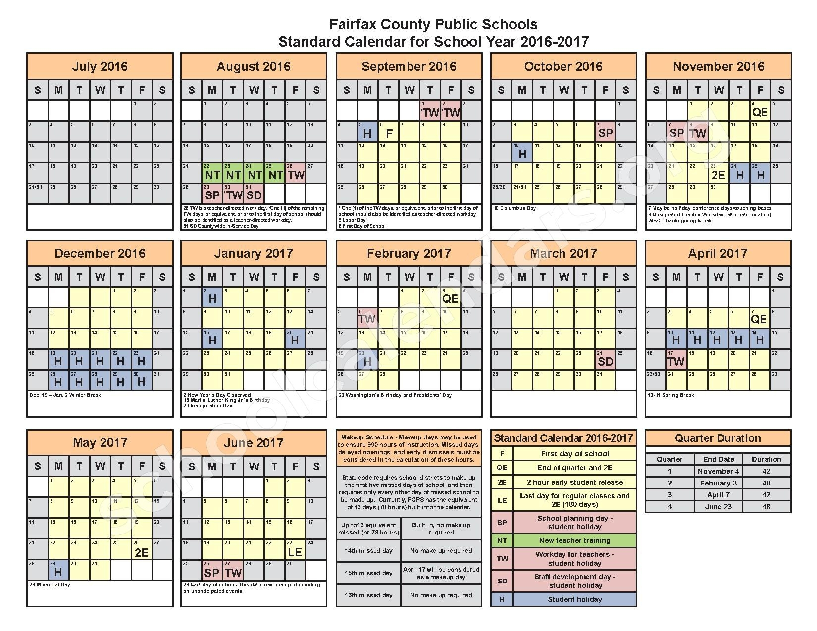 Fairfax County Public Schools Calendar 2022-22 2022 - Schoolcalendars.net