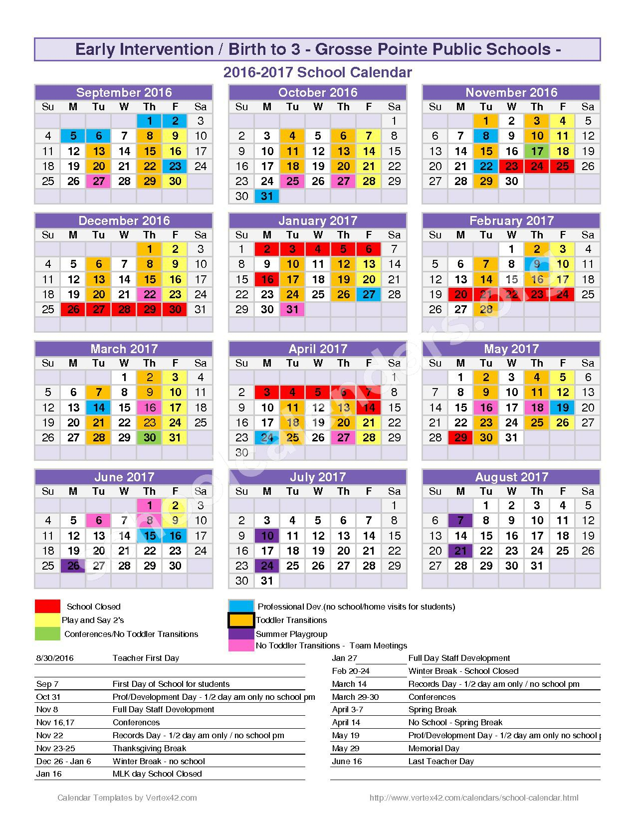Grosse Pointe Public Schools Calendar 2022 Schoolcalendars