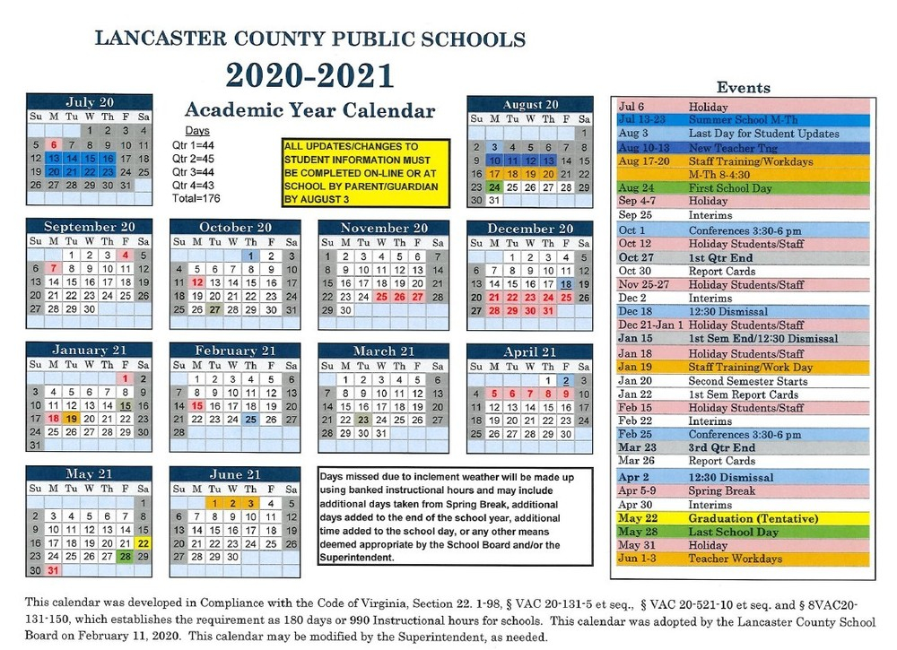 Lancaster County Schools Calendar 2024 Schoolcalendars