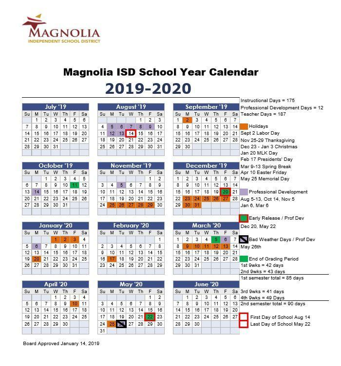 Magnolia High School Calendar 2024