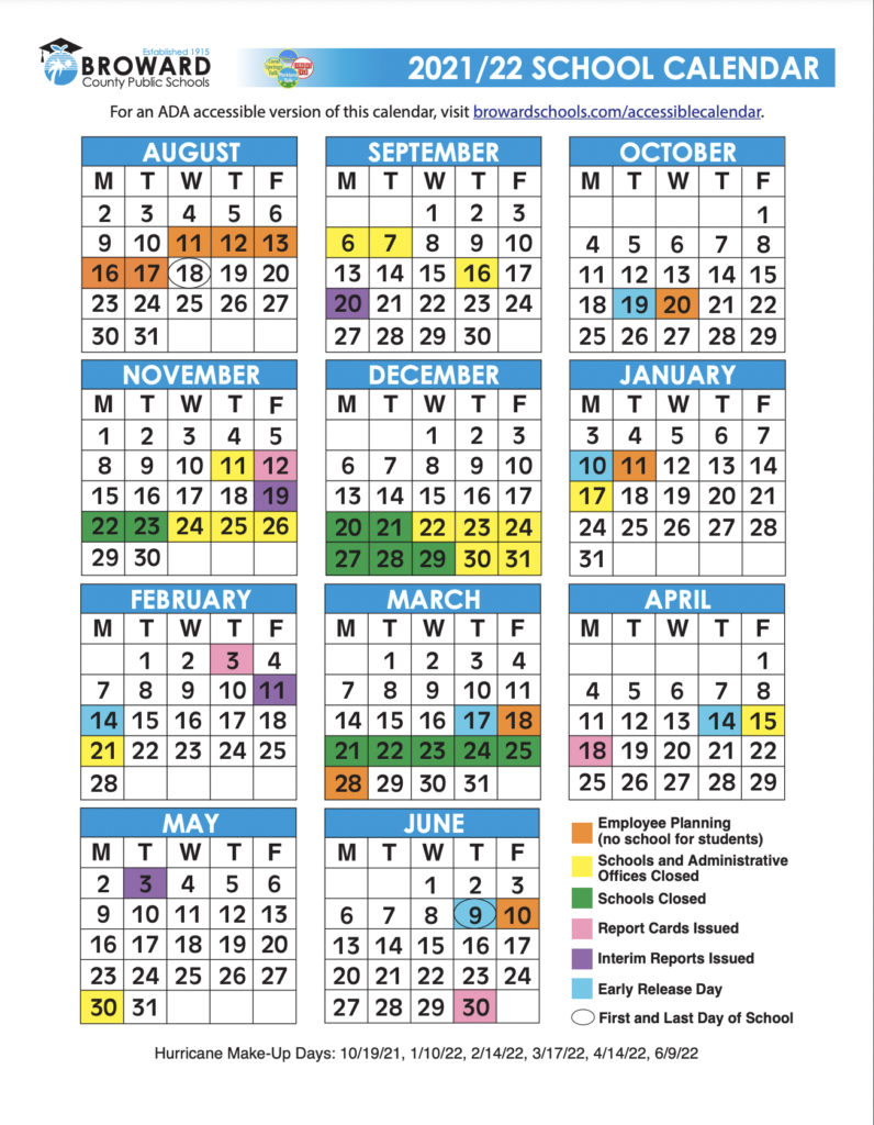 Broward County Schools 2022 Calendar 2022 Schoolcalendars