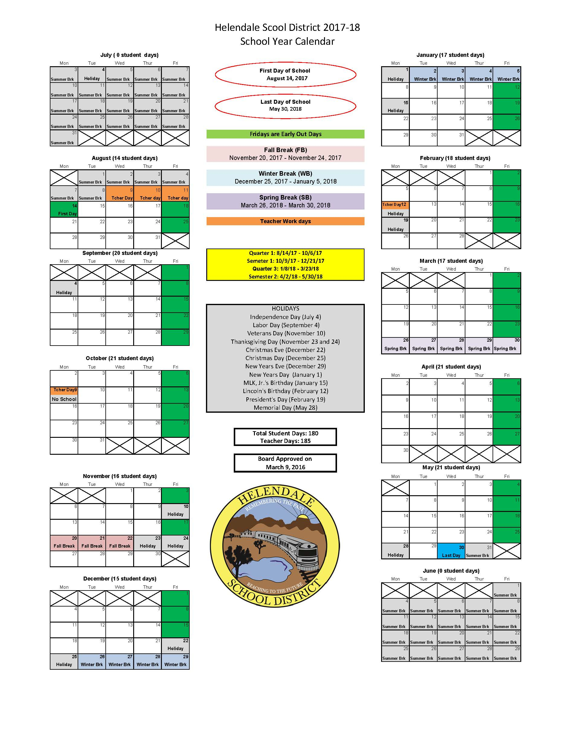 Ontario School District Calendar 2023 - Schoolcalendars.net