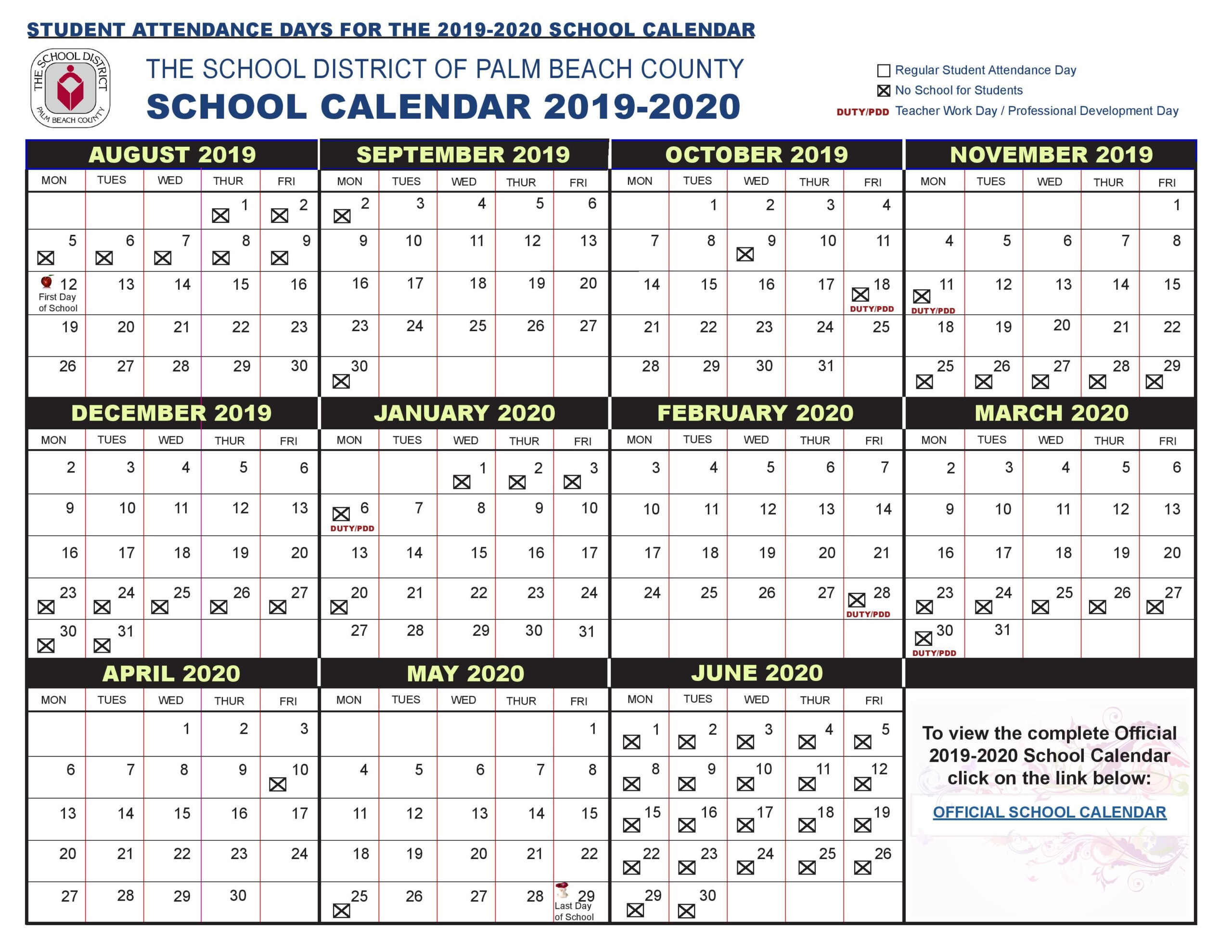 Palm Beach County School Calendar 2223 2022