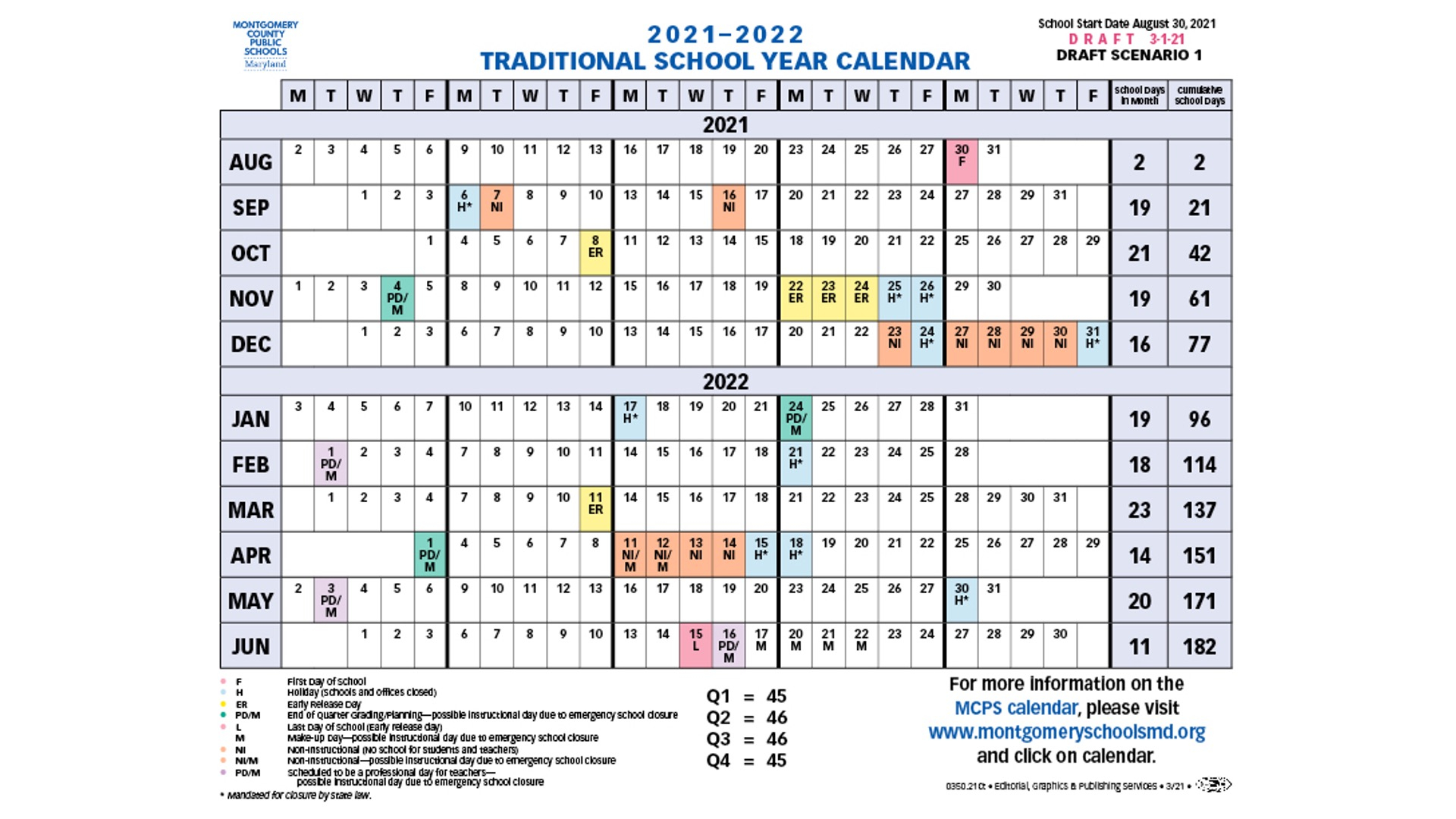 Montgomery County Md Public Schools Calendar 2023
