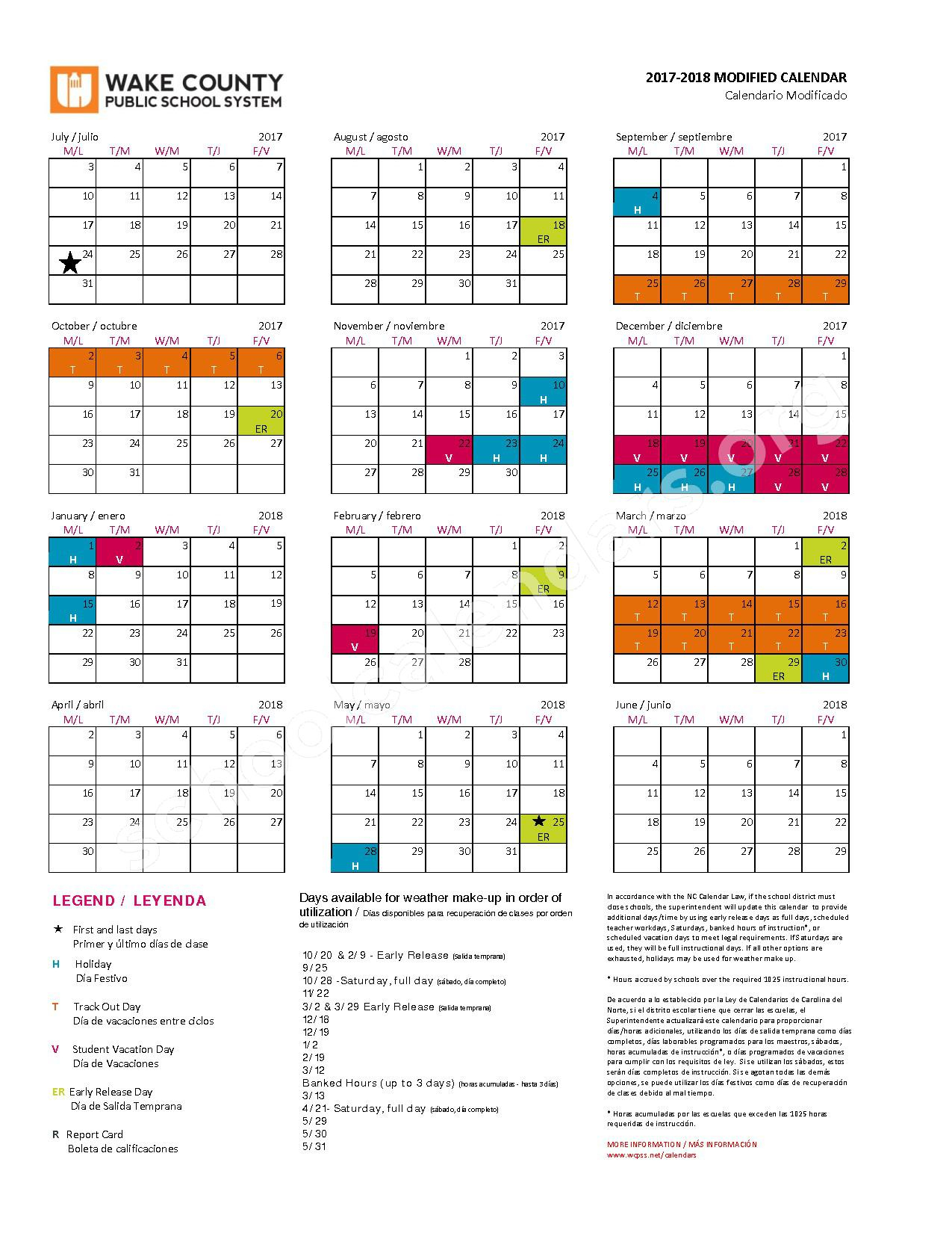 Wake County School Calendar 202222 Year Round 2022