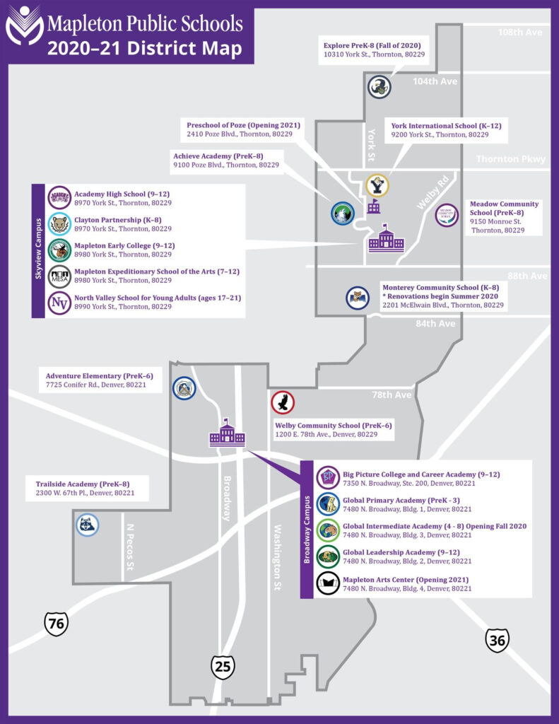 Welcome Center Enrollment District Map