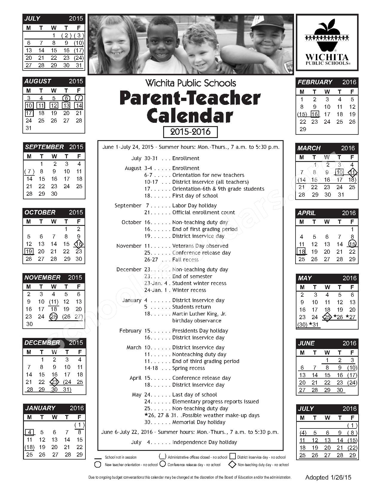 Wichita School District Calendar 2022 Schoolcalendars