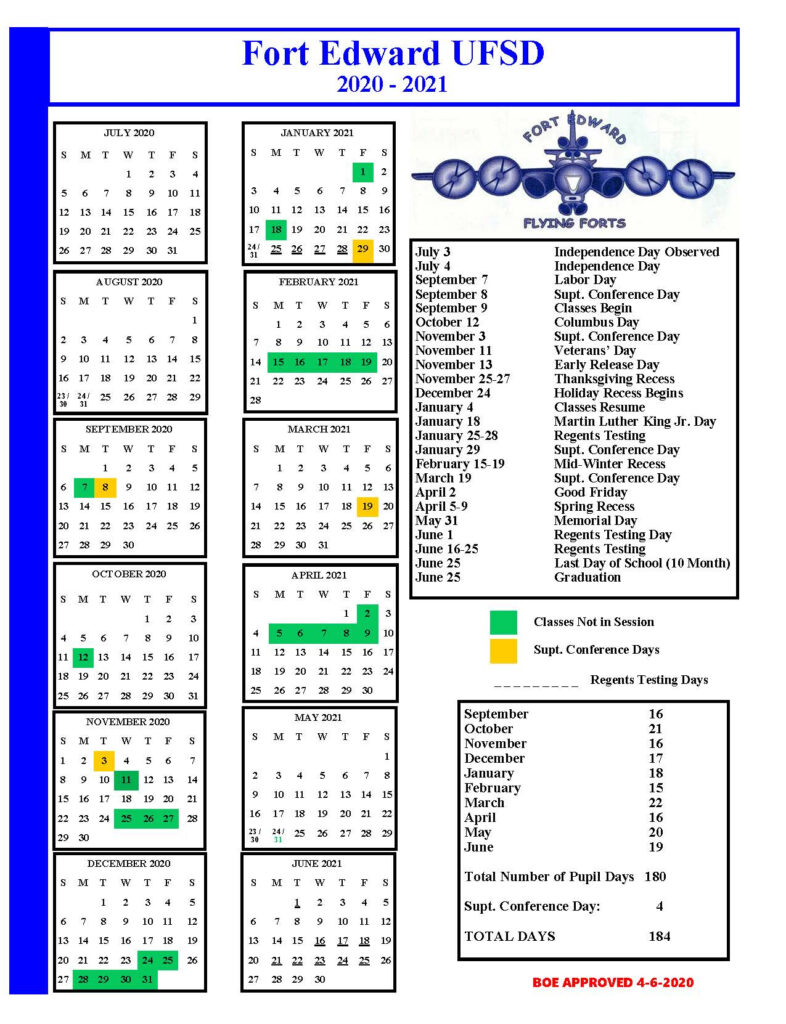 2021 2021 East Meadow School District Calendar Printable Calendar