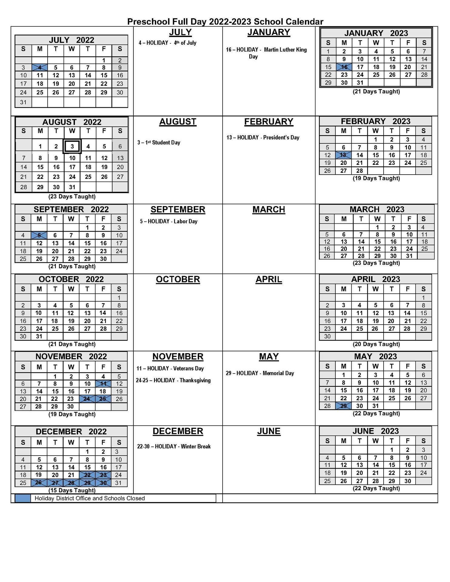 Sweetwater School District Calendar 2022-2023 2022 - Schoolcalendars.net