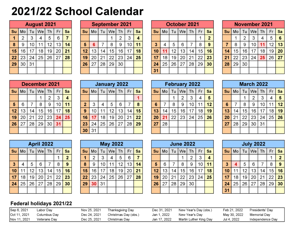 Escambia County School District Calendar 2021 22 Important Update