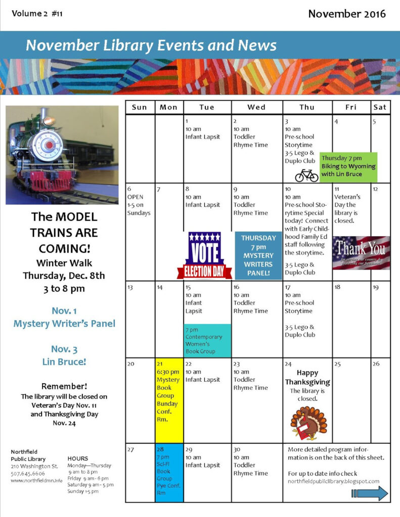 Northfield Public Library Calendars