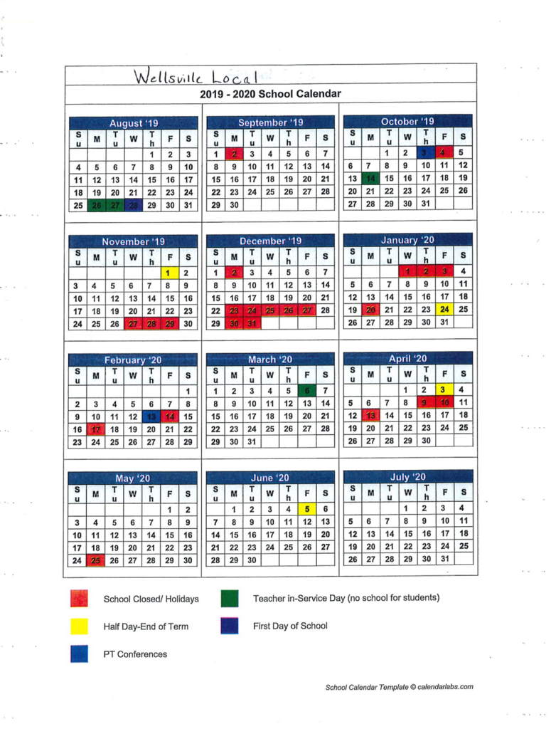 Ohio County Schools Calendar 2020 2021 Wheeling Printable Calendar