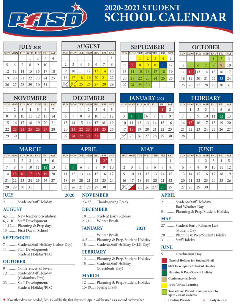 Pisd Calendar 2021 22