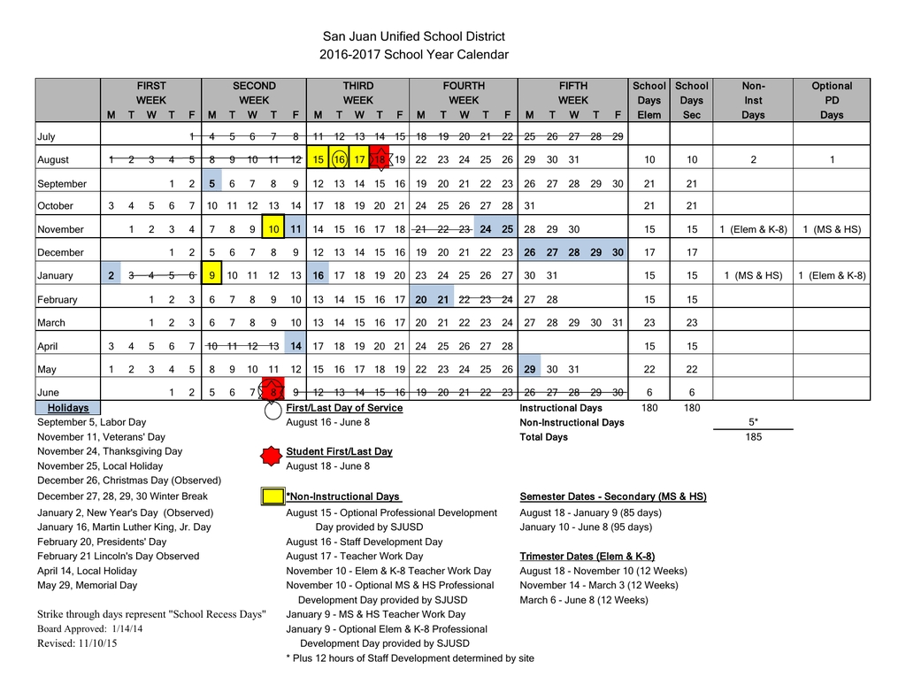 Capistrano Unified School District Calendar 2022 - Schoolcalendars.net