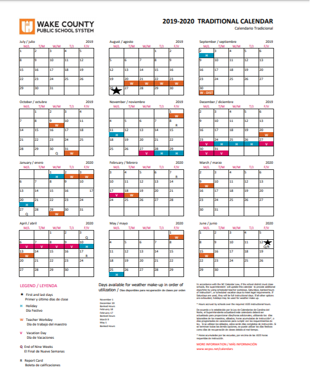 Wake County School Calendar 2021 2022 Important Update County