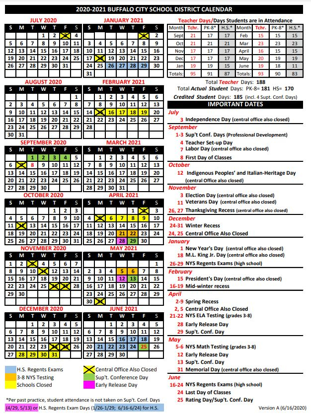 BPS Calendar 2019 2020