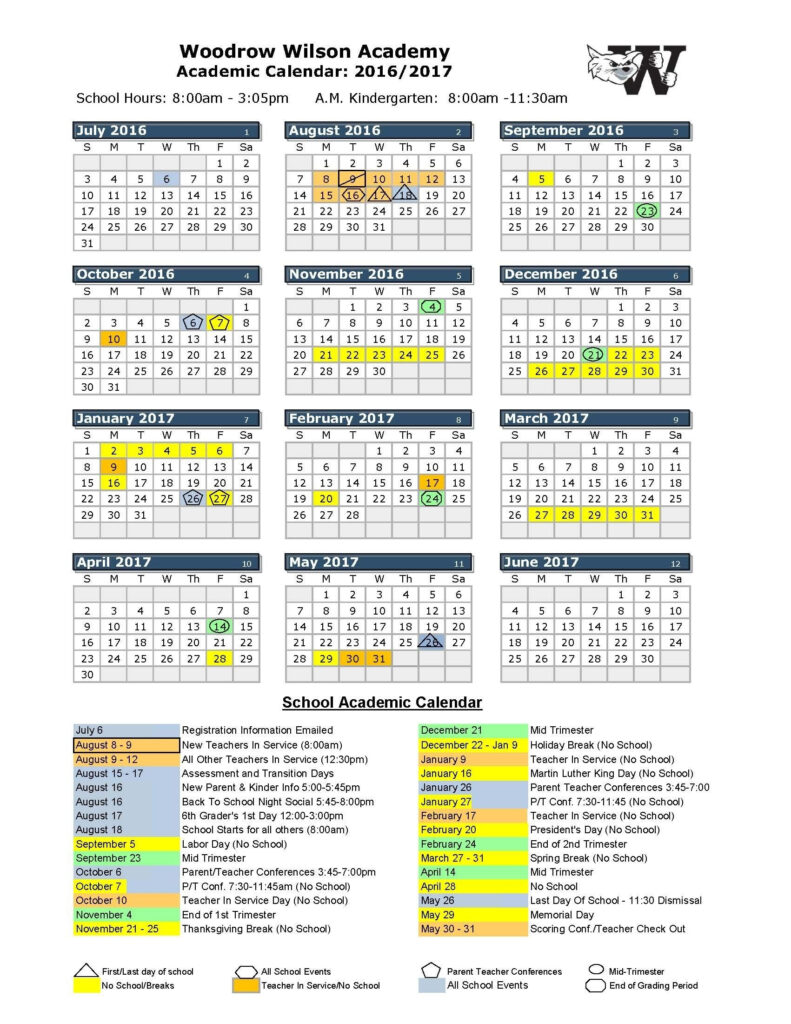 Exceptional School Calendar Orange County School Calendar School