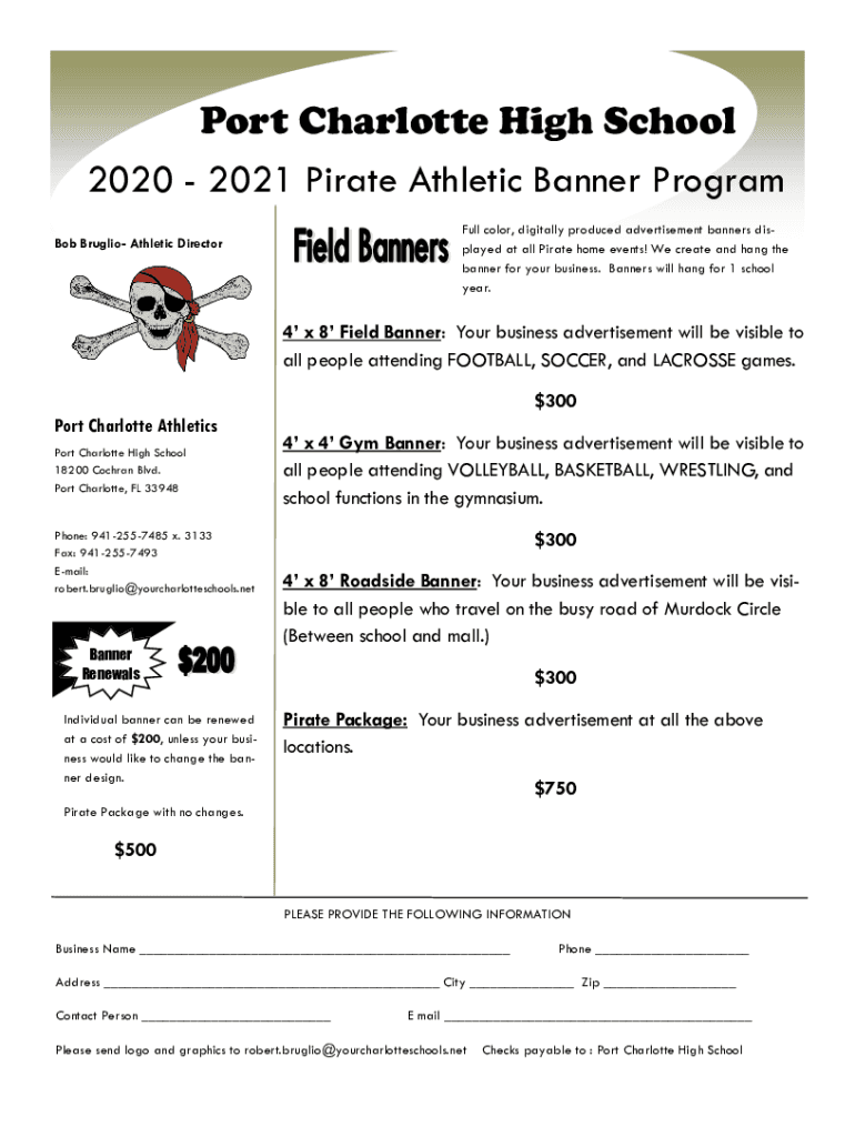 Fillable Online Port Charlotte High School Port Charlotte High School 