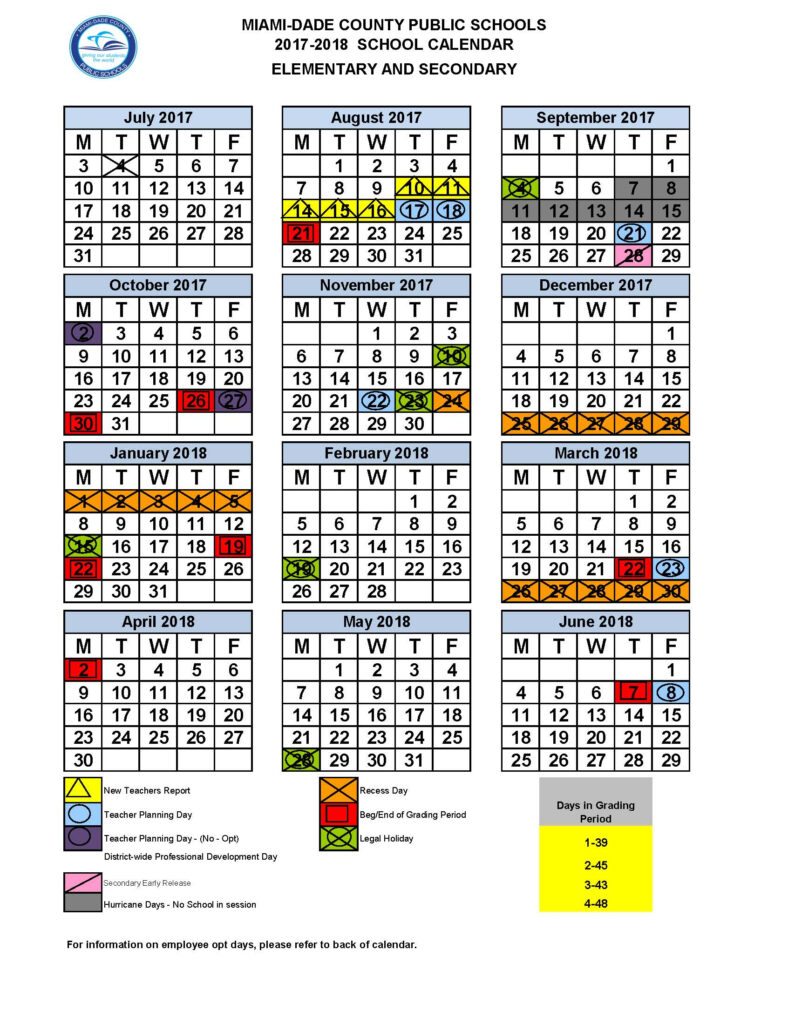 Miami Dade Revised School Calendar CNW Network
