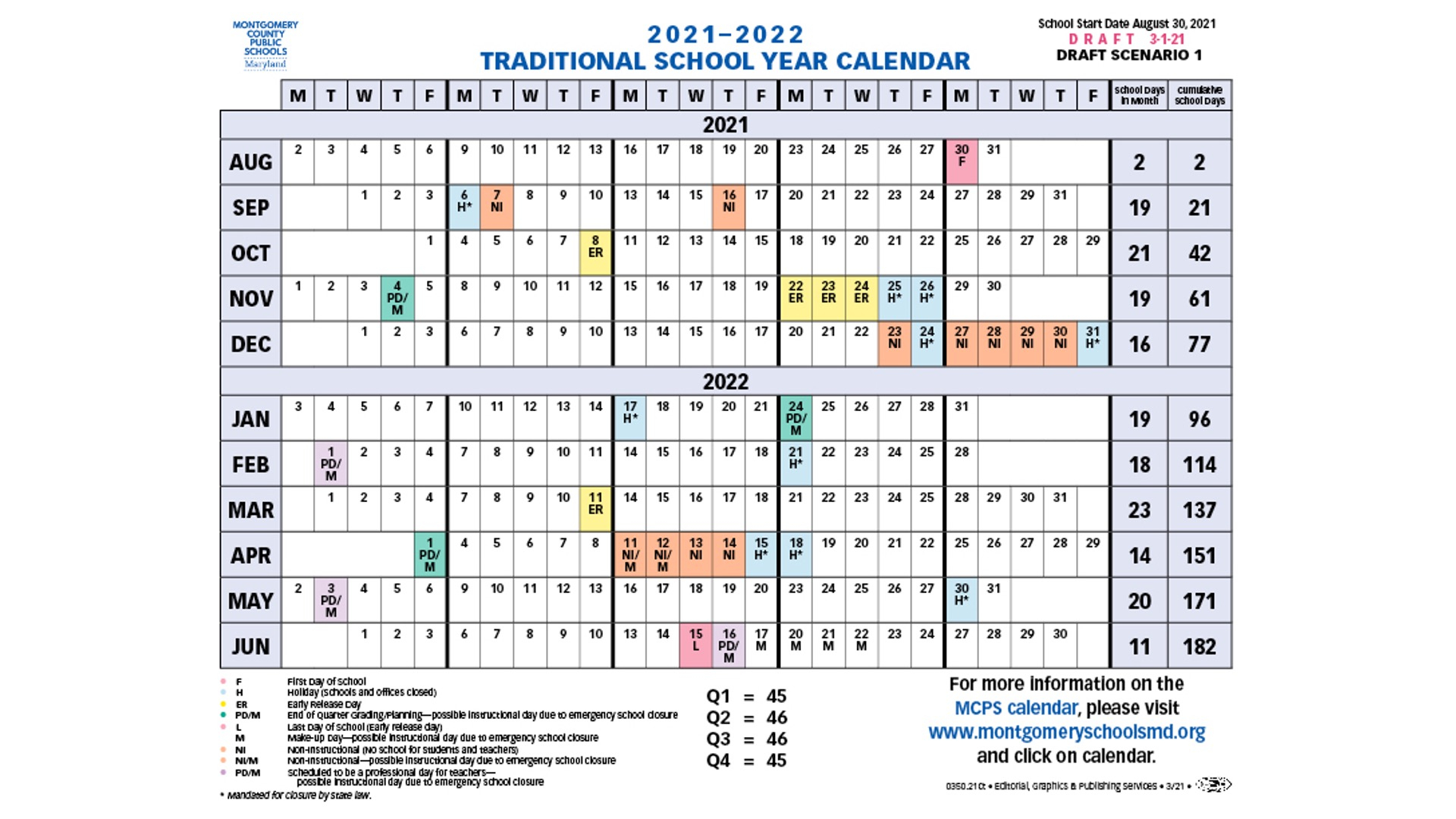 Montgomery County Md Public Schools Calendar 2023 Schoolcalendars