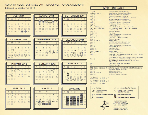 School Calendars Greater Denver Area Schools