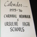 URSULINE HIGH SCHOOL 1975 1976 CALENDAR ACADEMIC SCHEDULE SANTA ROSA