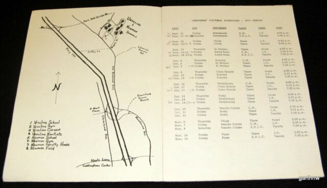 URSULINE HIGH SCHOOL 1975 1976 CALENDAR ACADEMIC SCHEDULE SANTA ROSA