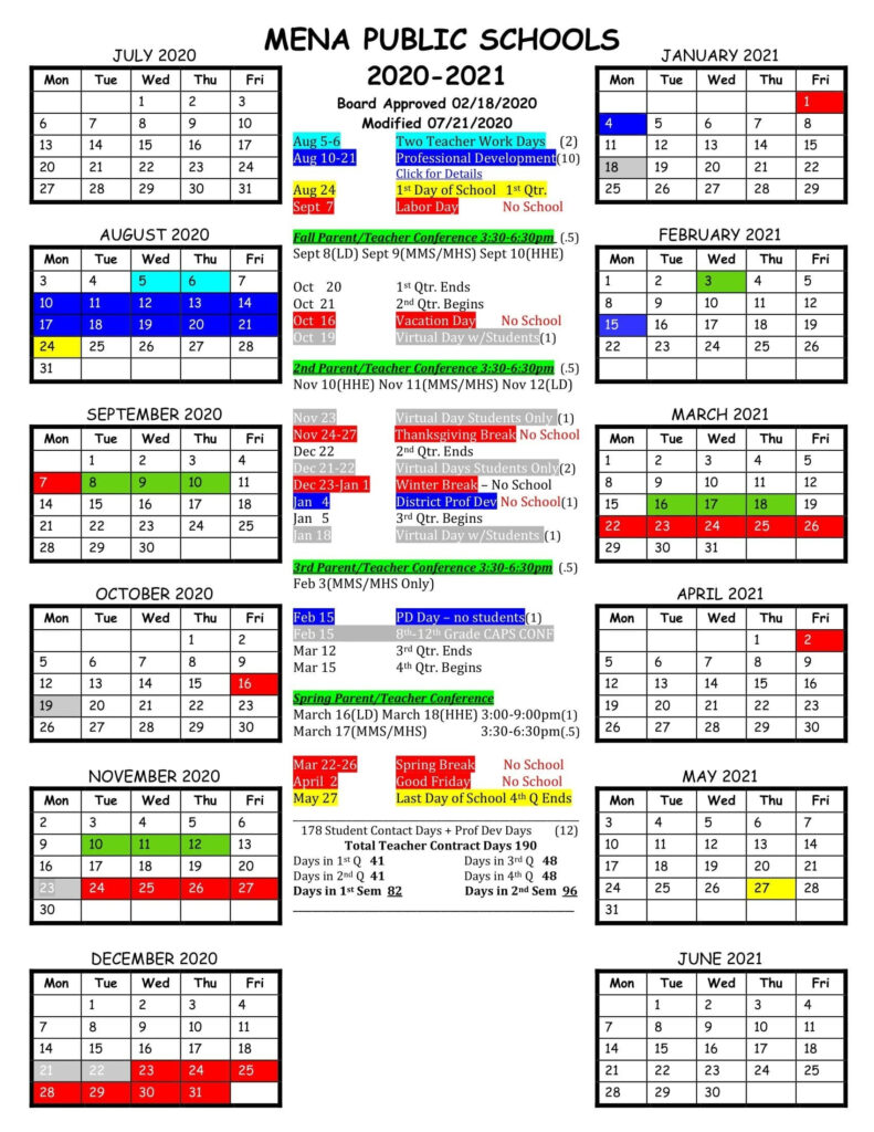20 21 School Calendar Updated Polk County Virtual Academy