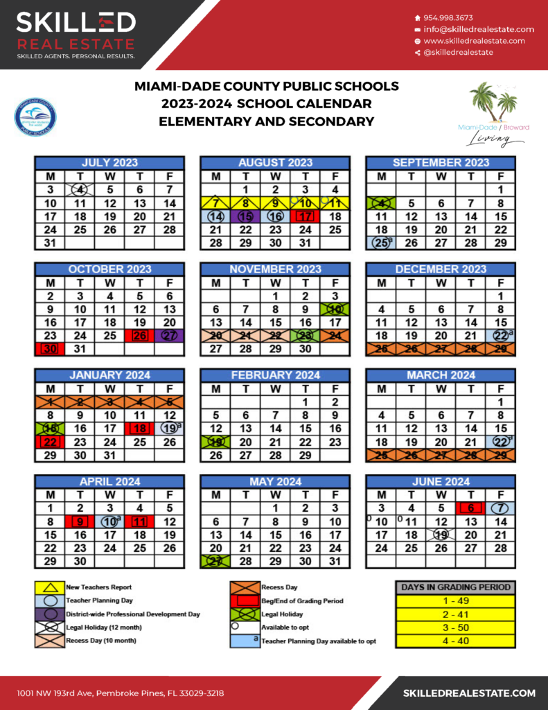 2023 2024 Miami Dade School Calendar Miami Dade Broward Living