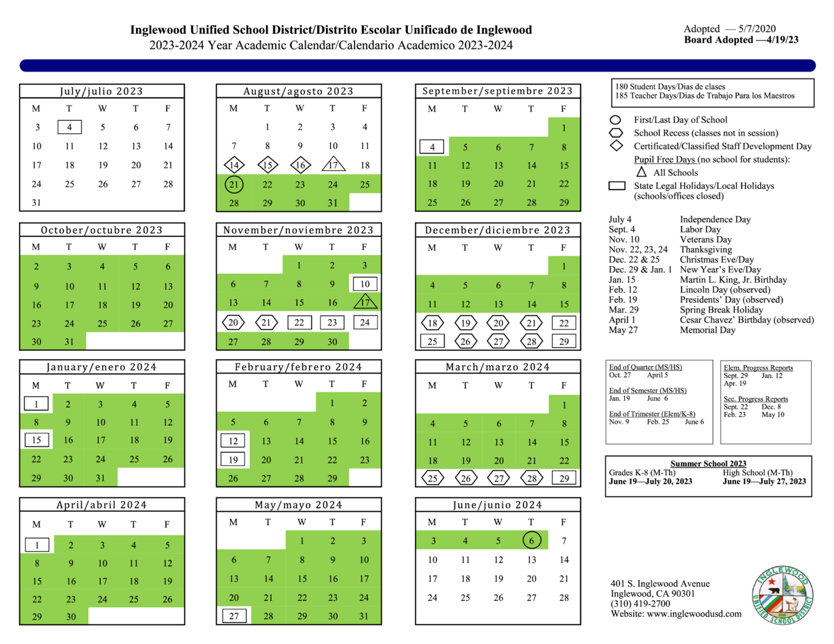 2023 2024 School Calendar Iovine And Young Center IYC
