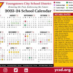 2023 2024 YCSD School Calendar Paul C Bunn Elementary School