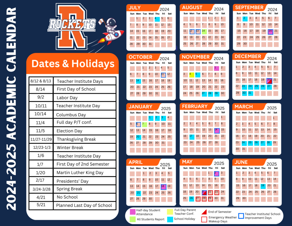 2024 2025 Academic Calendar Rochester CUSD 3A