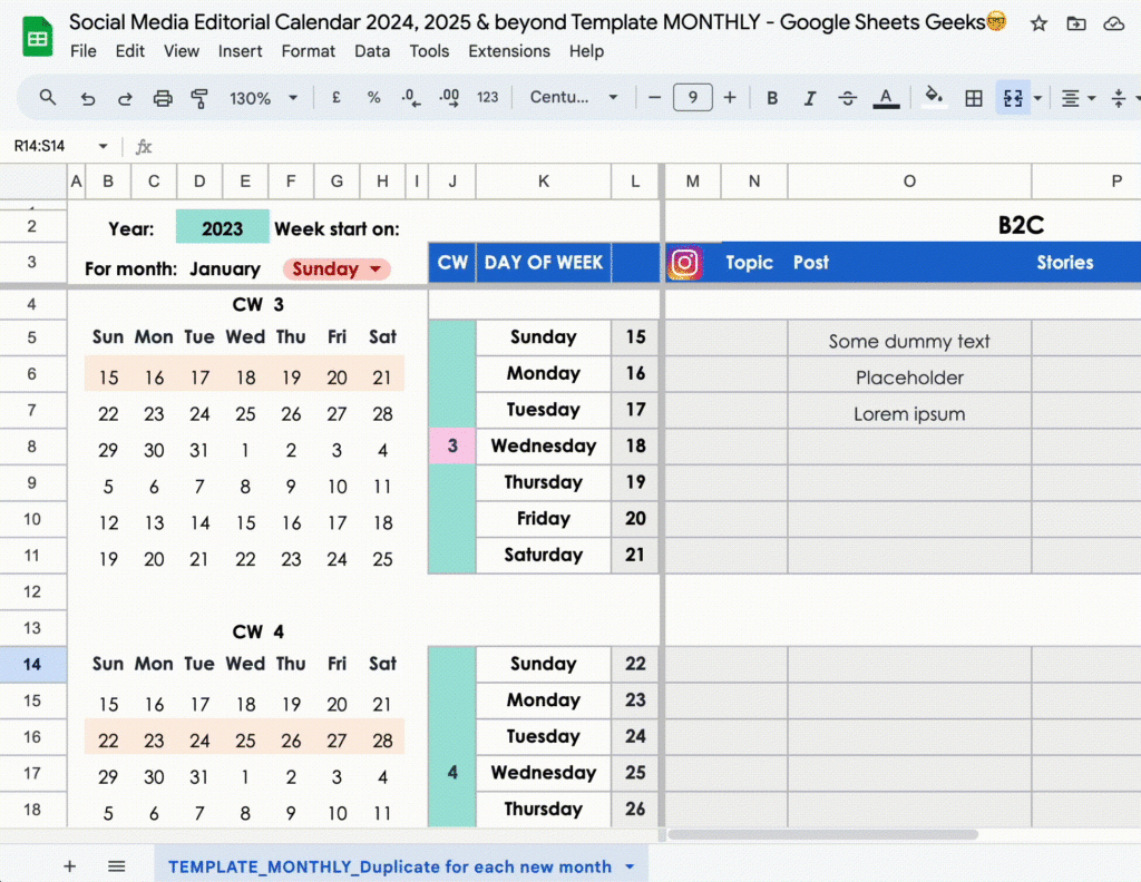 2024 2025 Beyond Social Media Editorial Calendar Free Google Sheets Template By Gracia Kleijnen Google Sheets Geeks Medium