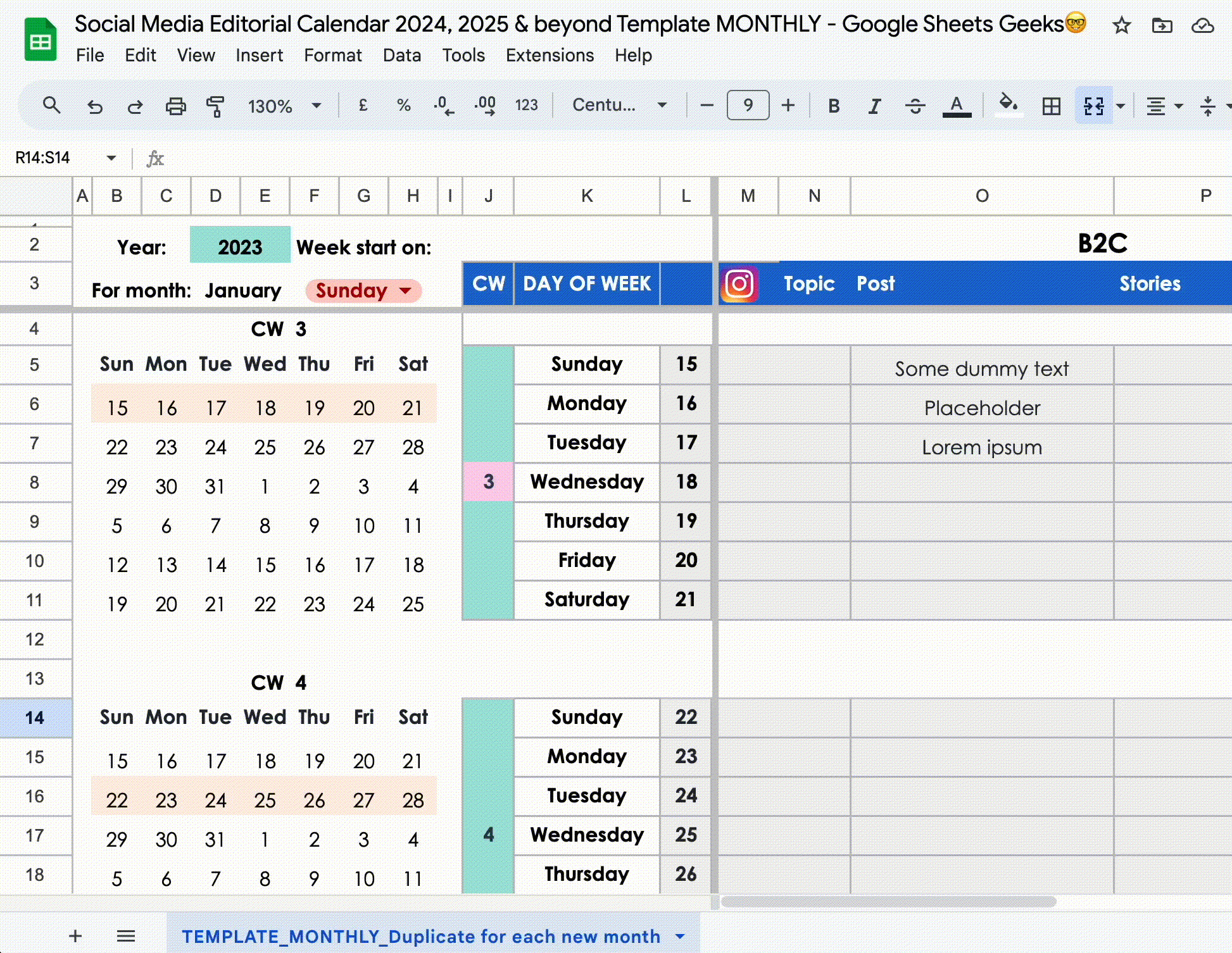 2024 2025 Beyond Social Media Editorial Calendar Free Google Sheets Template By Gracia Kleijnen Google Sheets Geeks Medium