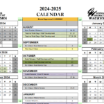 2024 2025 School Year Calendar Lowell Elementary School