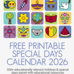 2026 Special Days Holidays Calendar With Classroom Activities