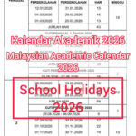 Academic Calendar And School Holidays 2026 For Malaysian Students Tekkaus Malaysia Lifestyle Blogger Influencer