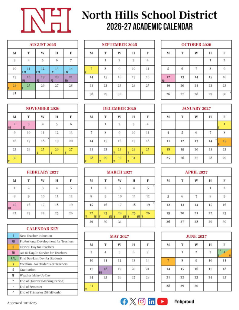 Academic Calendar For 2026 27 School Year Approved Details