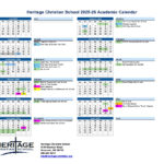 Academic Calendar Heritage Christian School