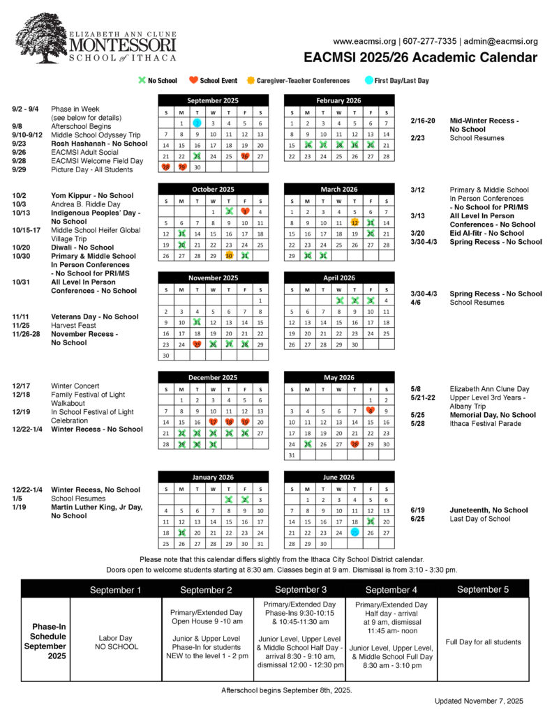 Academic Calendars