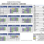 Academic Calendars Academy For Science And Design