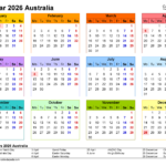 Australia Calendar 2026 Free Printable Excel Templates